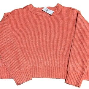 NWT American Eagle Outfitters Coral Snowdrifter Crew Neck Knit Sweater